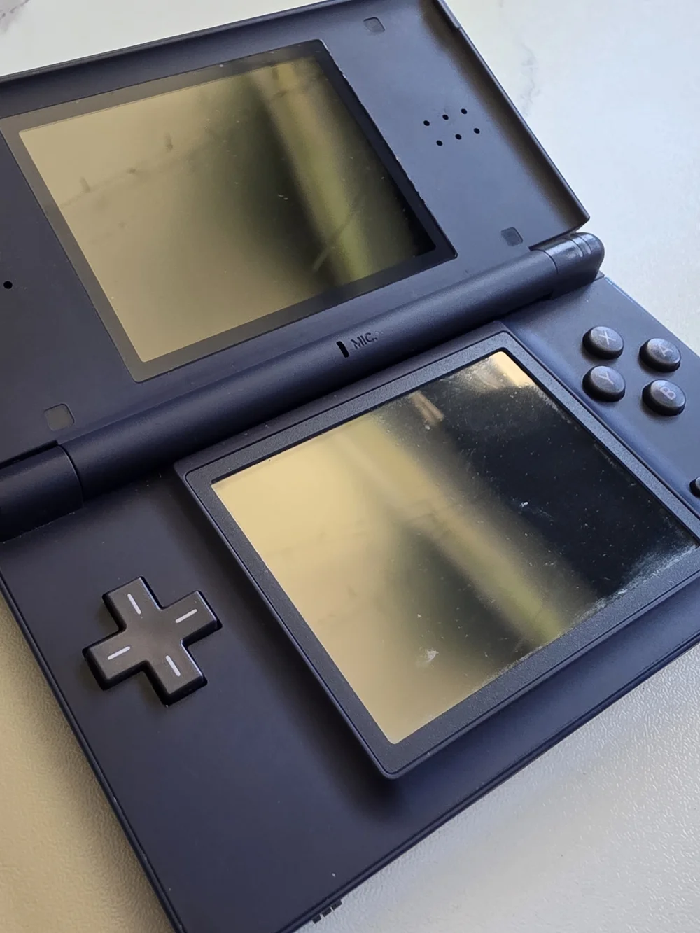 Nintendo Ds Lite In Navy Blue With Charger And Stylus